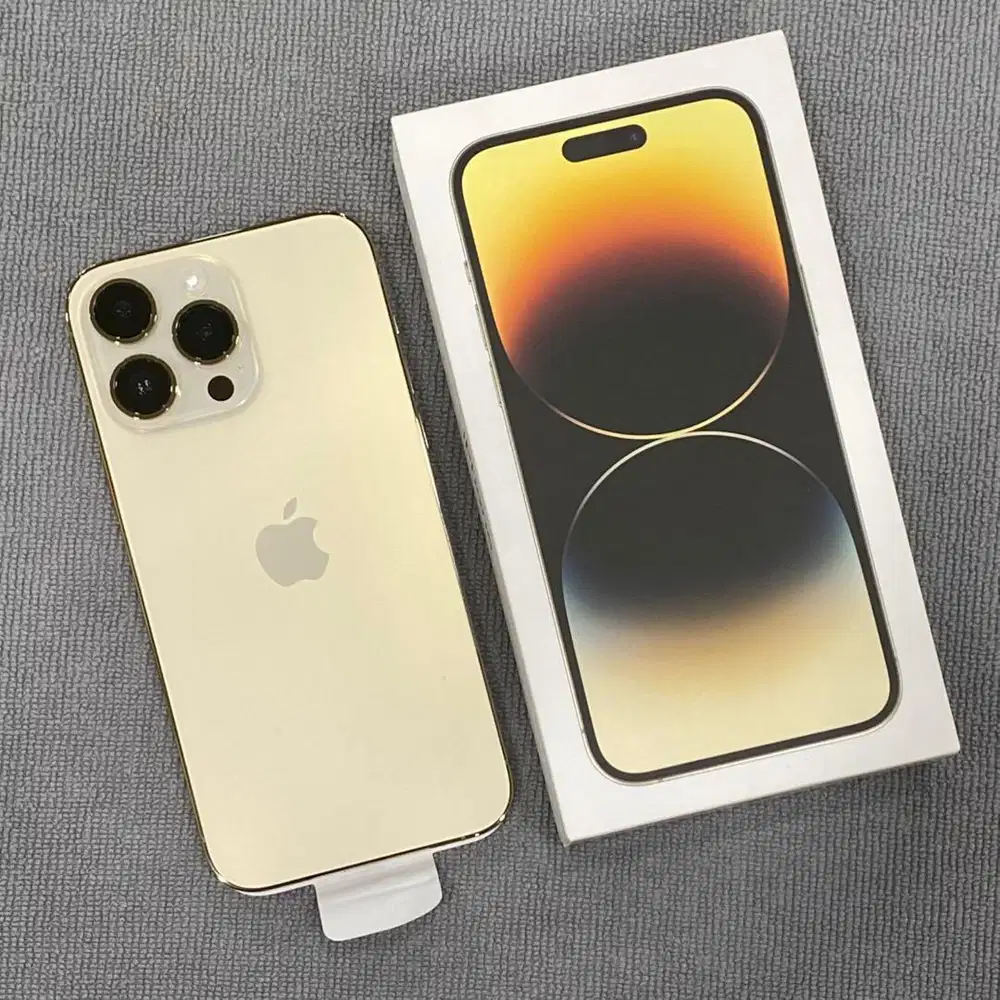 iPhone 14 Pro Max 128GB Gold Resmi iBox mulus