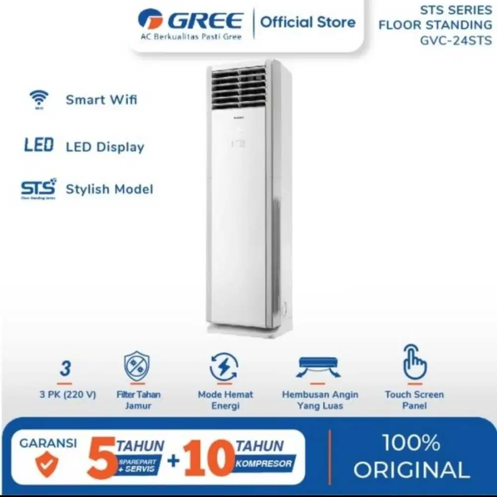 AC STANDING FLOOR GREE 3 PK 2060 WATT - GVC 24 STS