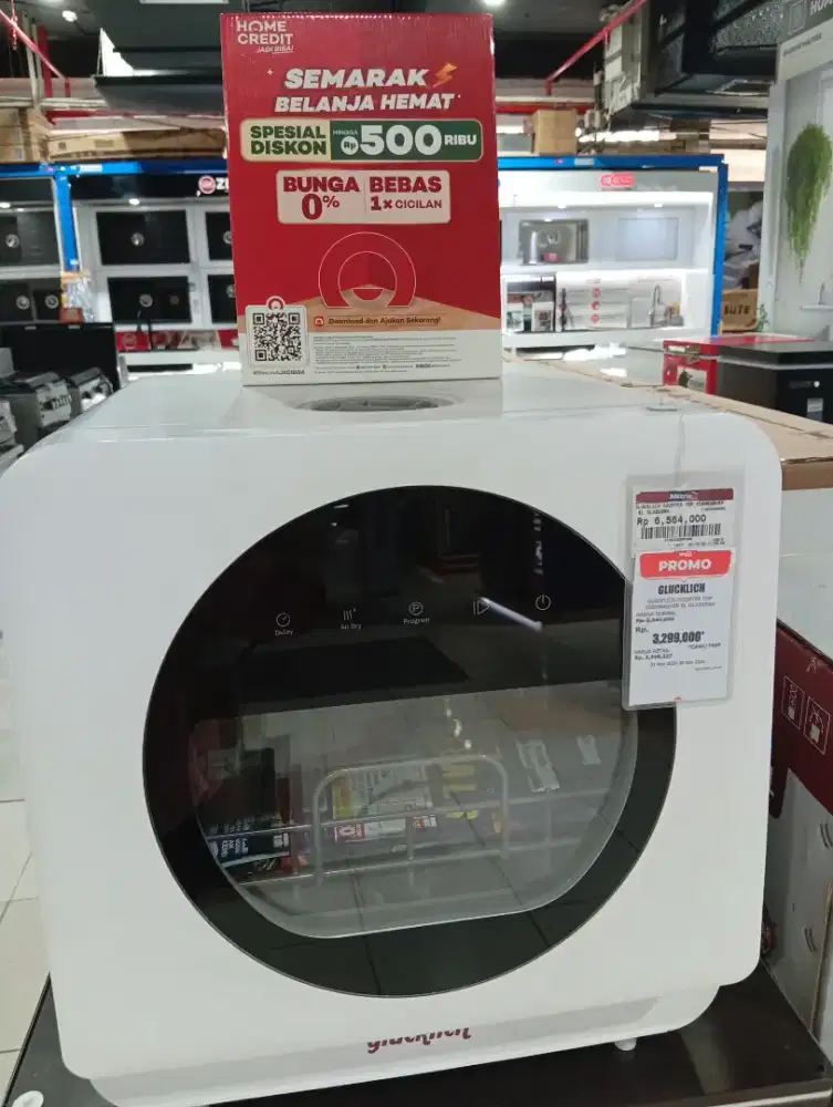 GLUCKLICH COUNTER TOP DISHWASHER 5L GLX503WH