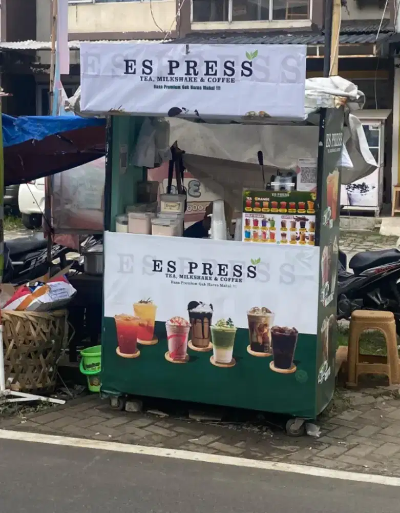 gerobak es teh ( booth usaha )