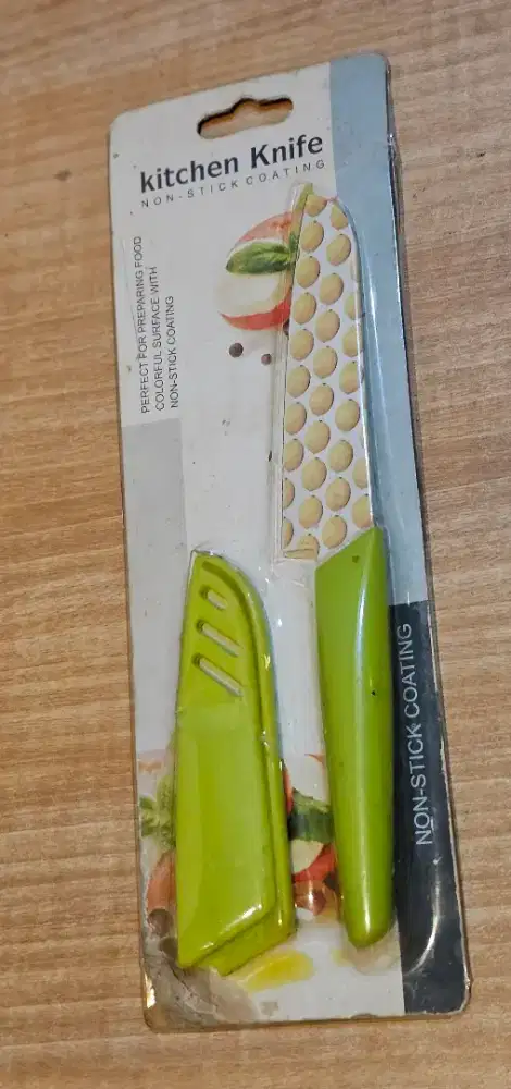 Pisau Dapur Non Stick Coating + Bonus Parutan – Praktis & Tajam