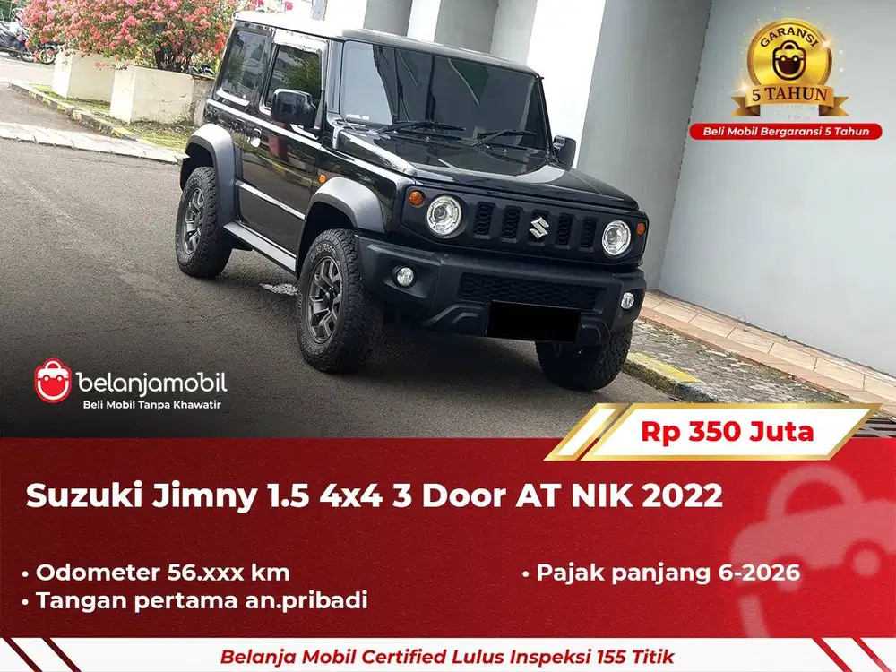 [ 4x4 ] Suzuki Jimny 1.5 3 Door AT 2022 2023