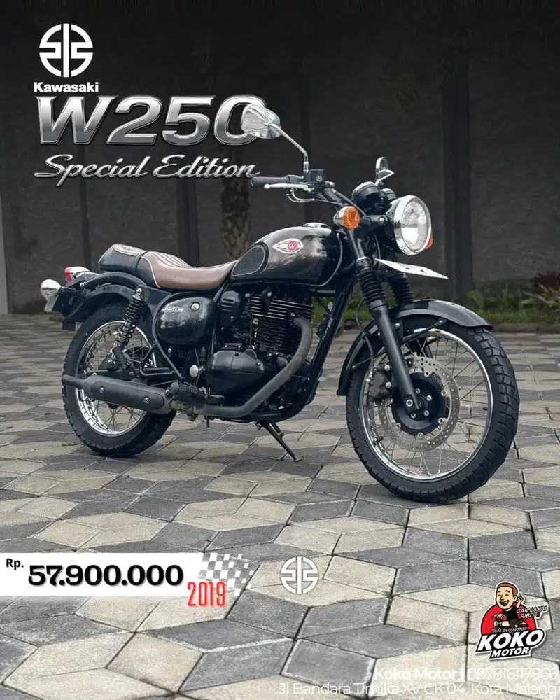 Kawasaki Estrella W250 Special Edition 2019 Odo 14rb Koko Motor