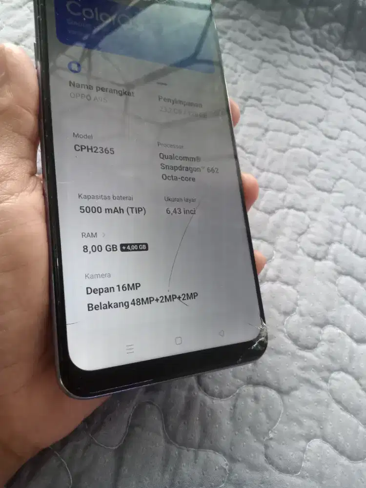 Oppo a95 ram 8/128 minus