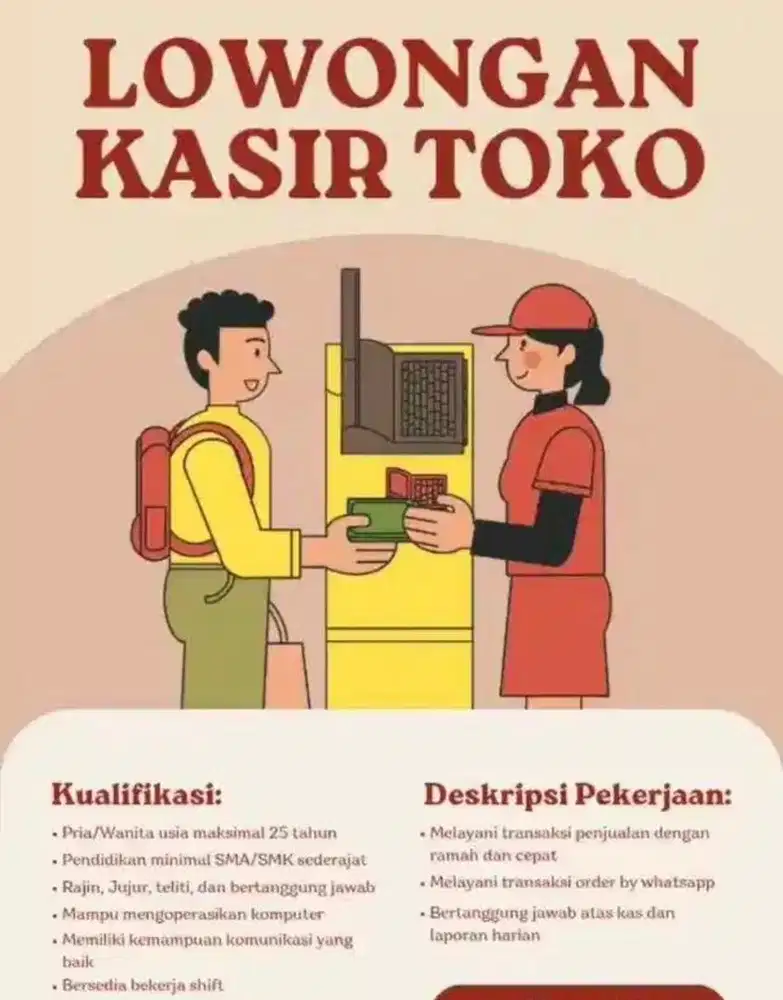 Admin pelayan toko service printer di Sunter