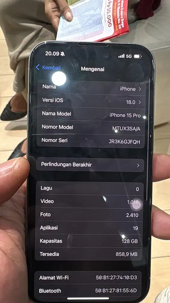 Iphone 15 pro 128 bh 88