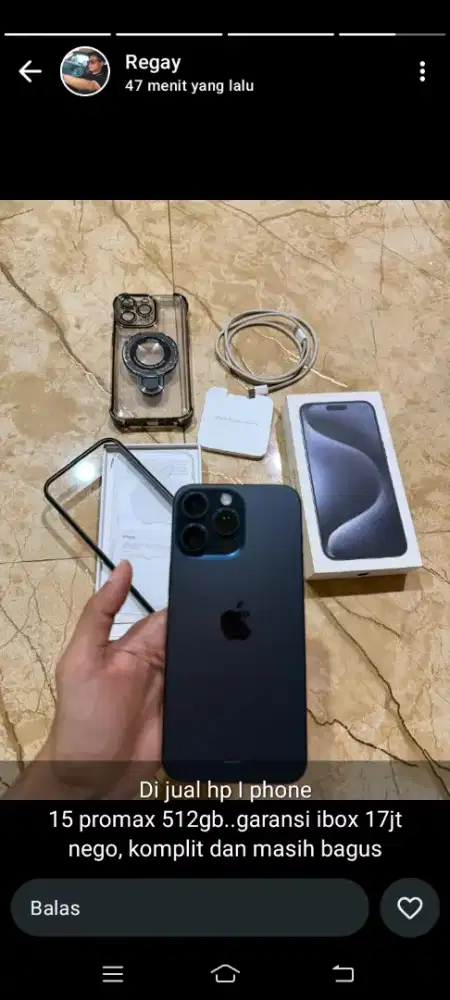 Iphone 15 PROMAX RAM 512GB