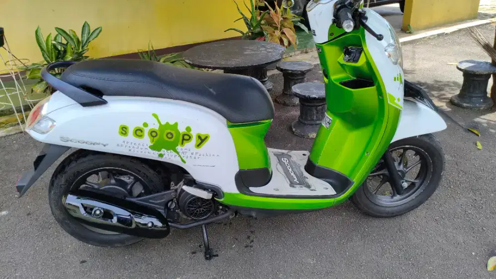 Honda Scoopy donut putih hijau