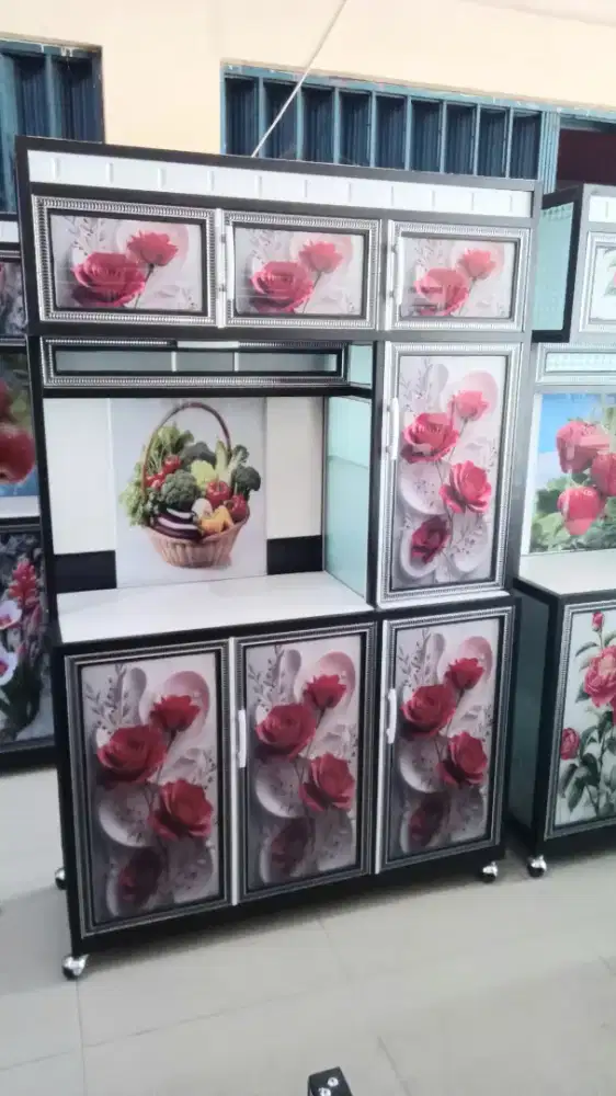 Lemari piring almanium 3 pt