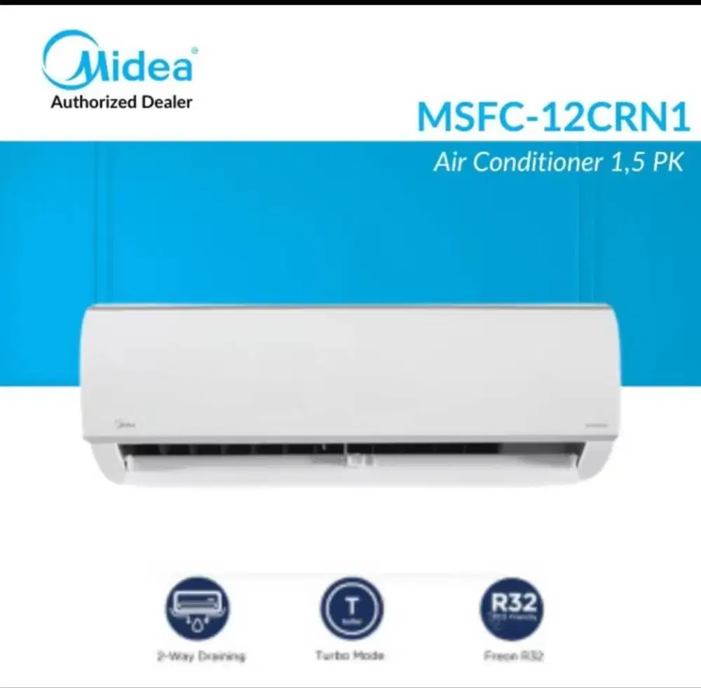 AC MIDEA 1.5 PK 880 WATT - MSFC 12 CRN1 FREE BRACKET
