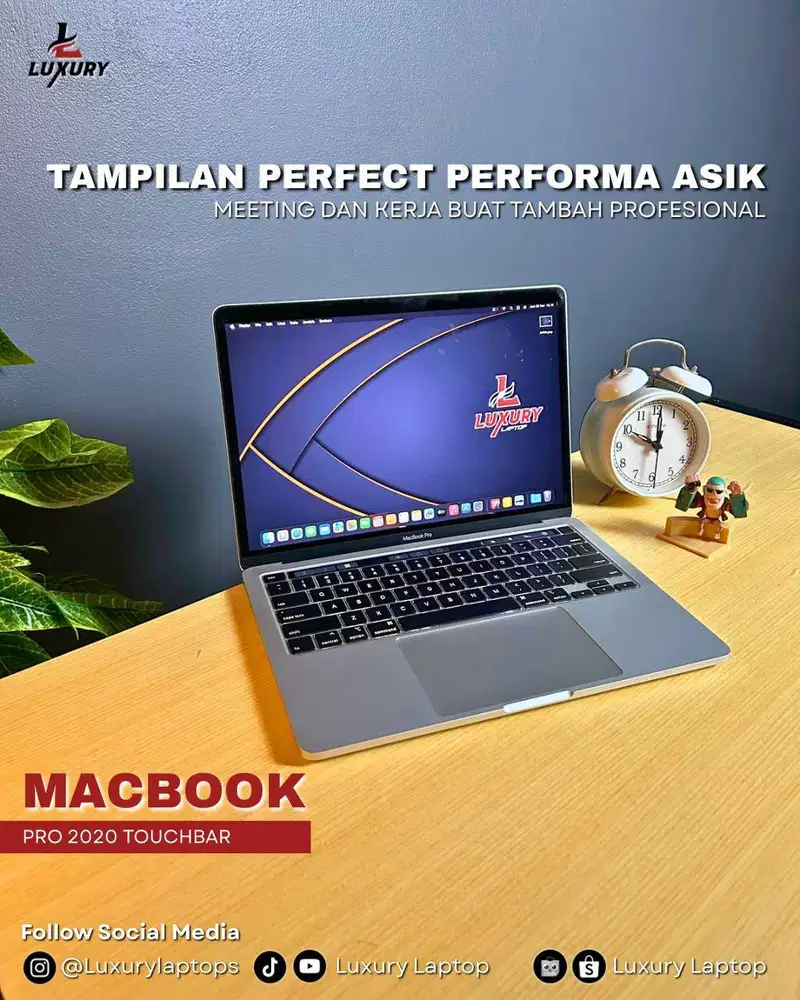 LAPTOP MACBOOK PRO 2020 TOUCHBAR SLIM CORE I5 SSD RAM JUAL MURAH BU
