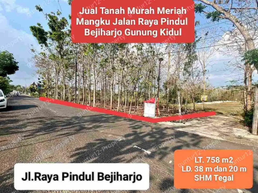 Dijual Cepat Tanah Butuh Uang Mangku Jalan Raya Utama Wisata Strategis Di Gunungkidul Yogyakarta
