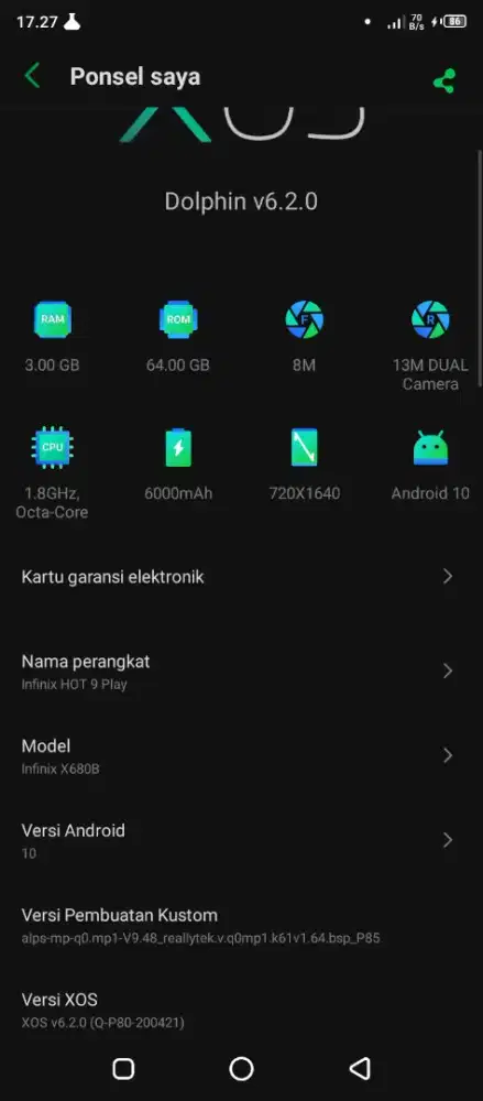 Hp infinix hot g play