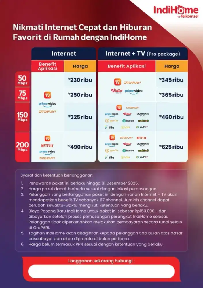 Promo paket wifi indihome rumah