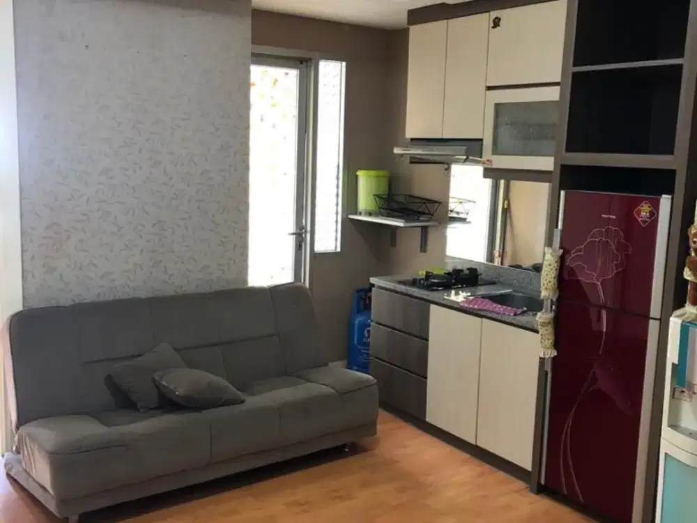 ready unit apartemen green lake sunter,2kamar furnished siap huni,2 AC dan waterheater,view laut priok,lantai vinyl