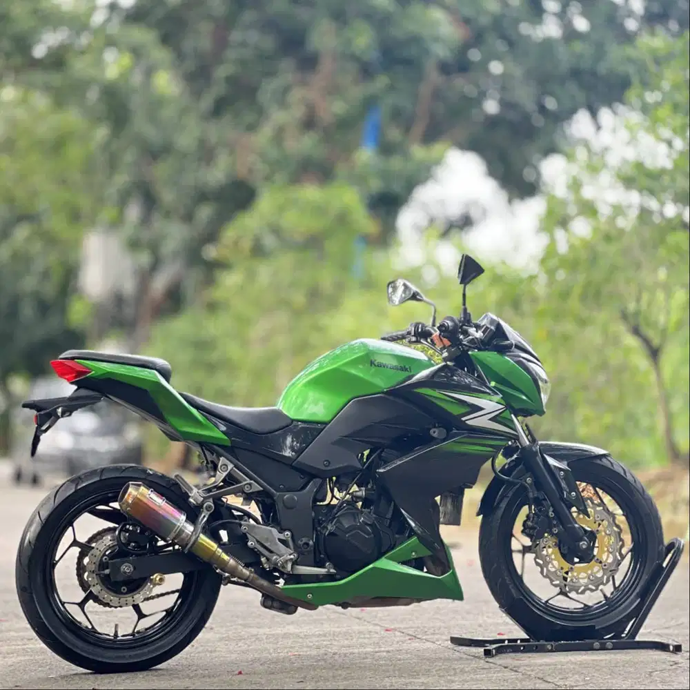 KEREN ABIS! KAWASAKI Z250 FI 2014 HIJAU PAJAK PANJANG SIAP RIDING