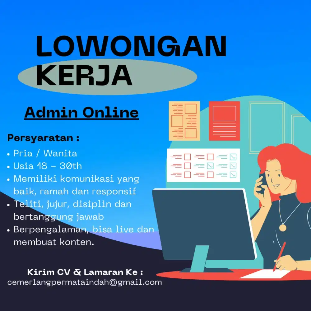 Lowongan kerja admin toko online