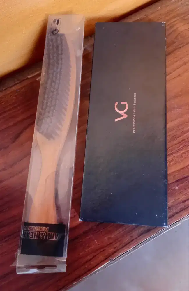 Gunting sasak + sikat sisir rambut salon/barbershop