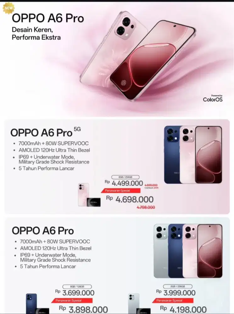 Oppo A6pro Cash, kredit, tukartambah