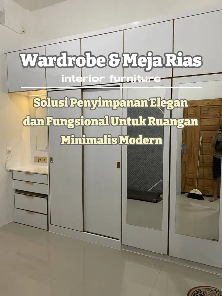 CUSTOM WARDROBE+MEJA RIAS/SET LEMARI PAKAIAN DAN MEJA RIAS
