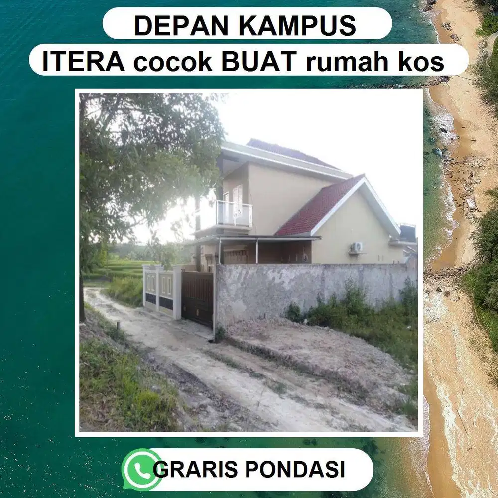 Tanah datar siap bangun belakang kolam renang water world