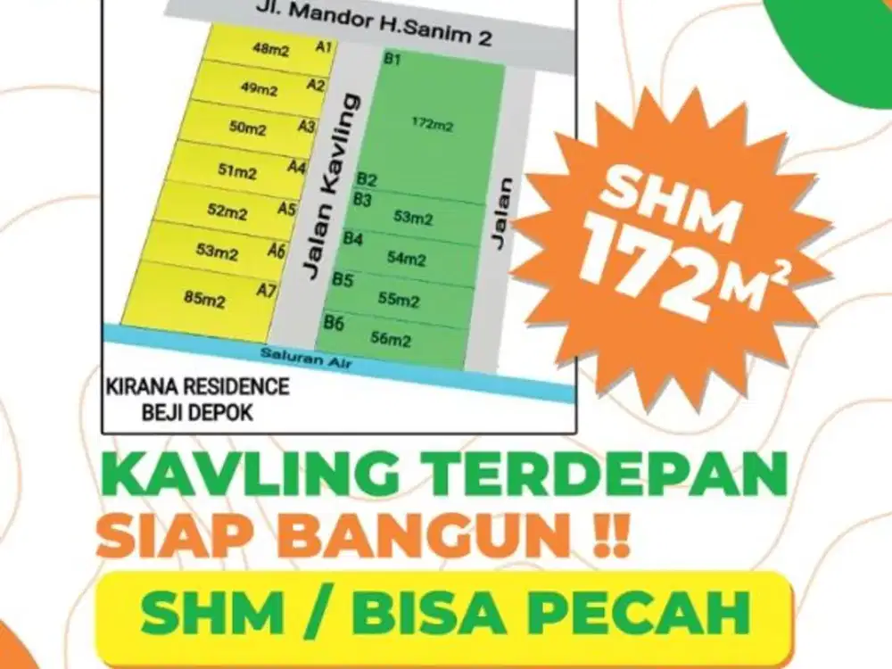 Di  jual  Tanah  SHM  STRATEGIS  700M dari  pintu  Tol  kukusan