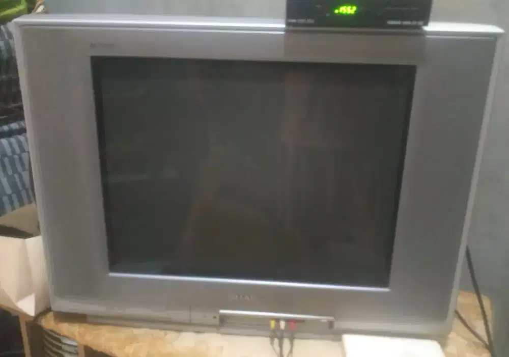 TV TABUNG SHARP LAYAR DATAR (TV ONLY) BAGUS DAN NORMAL #WISMA ASRI #