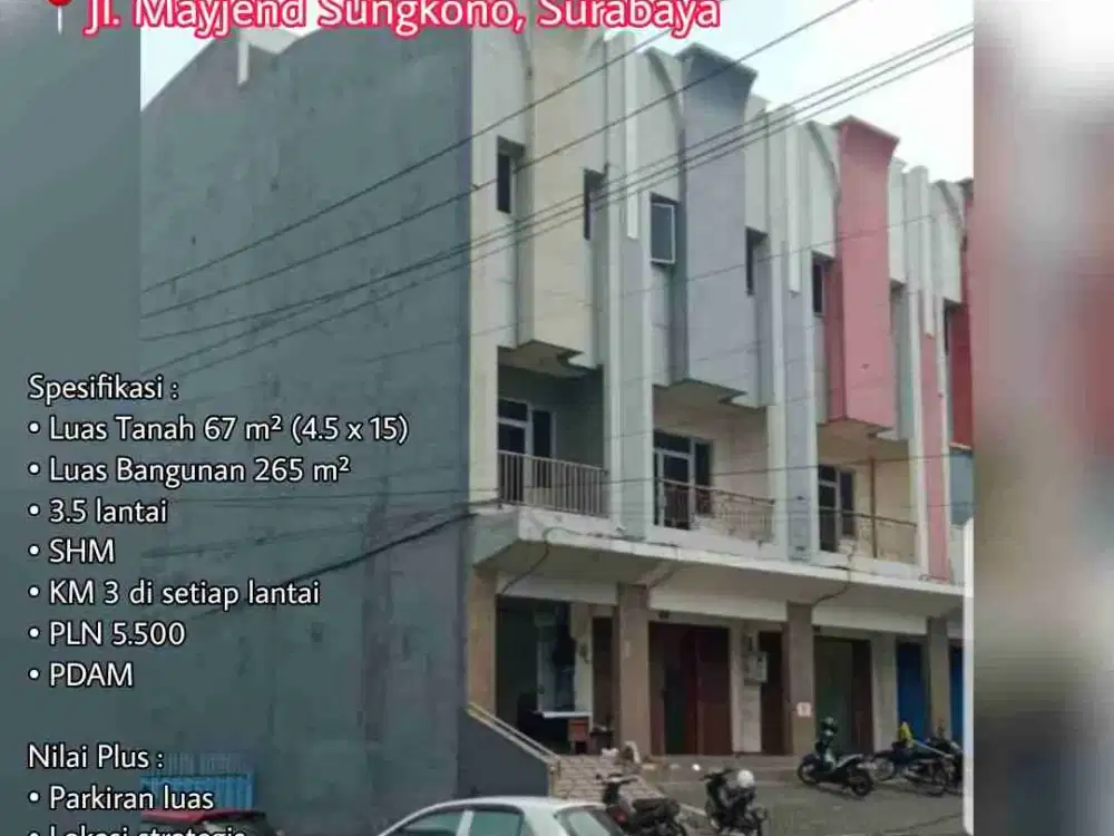 Jual sewa Ruko Raya Mayjend Sungkono Mayjend Hr Muhammad Muhamad Dukuh kupang pakis surabaya barat