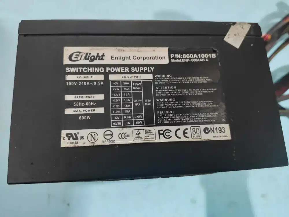 Power supply  PSU Enlight blacksilver