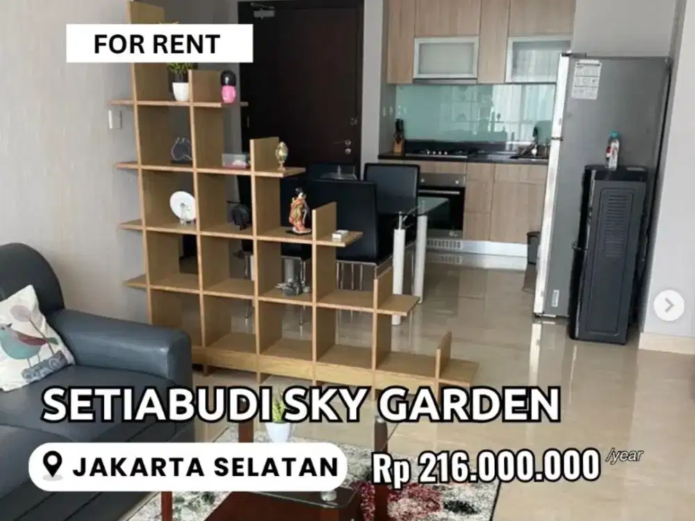 Disewa Apartemen Setiabudi Sky Garden 2BR uk93m2 Furnished at Jakarta Selatan