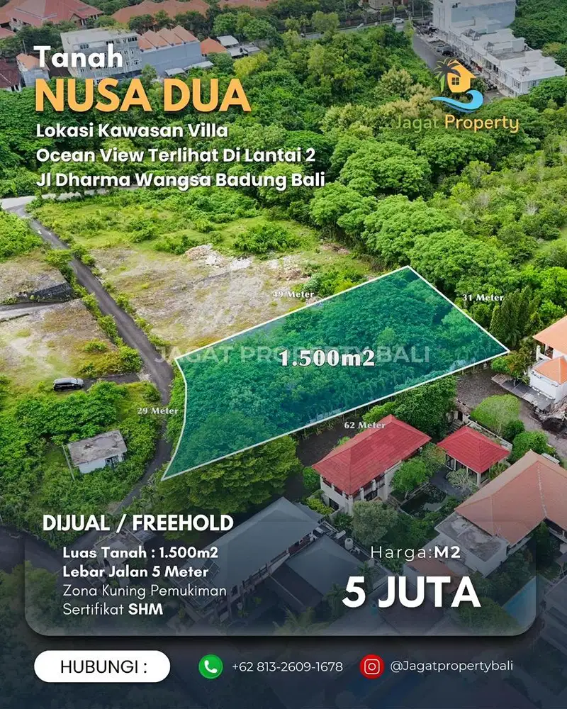 Dijual Tanah Berlokasi Nusa Dua Badung Bali