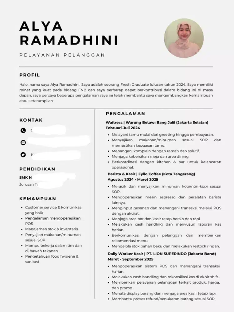 Mencari pekerjaan F&B