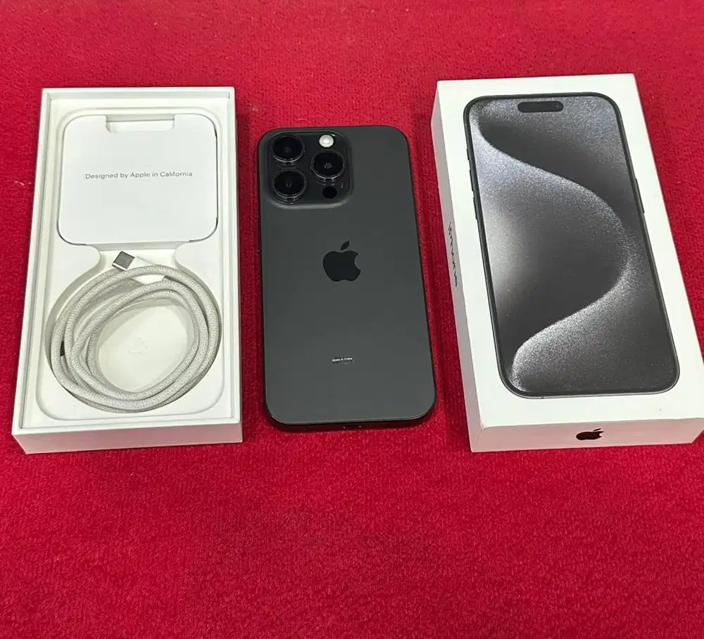 Second iPhone 15 Pro 128Gb iBox Fullset Mulus Lengkap