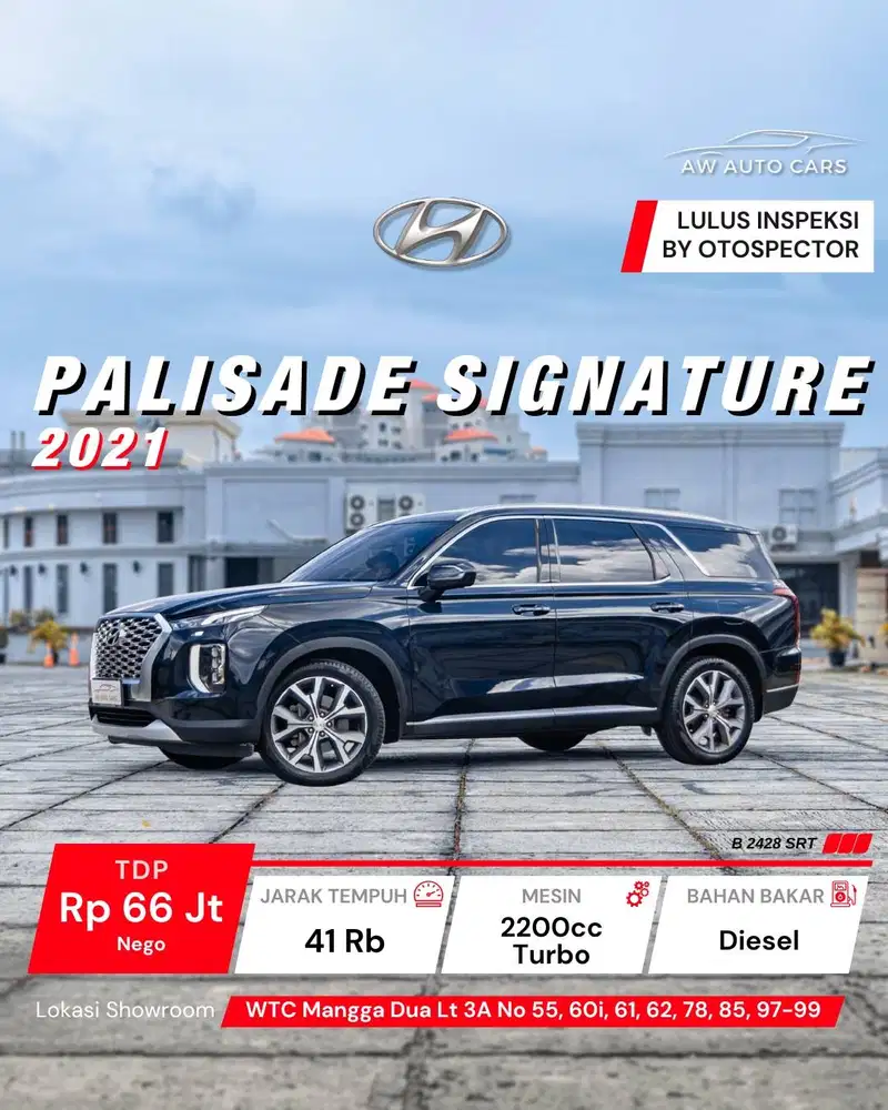 [KM 41 RB] Hyundai Palisade Signature 2021 Low KM 2022 non AWD XRT