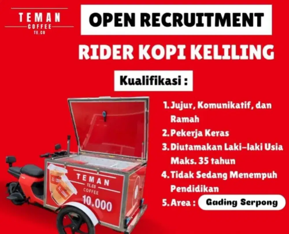 Dicari Riders Kopi Keliling
