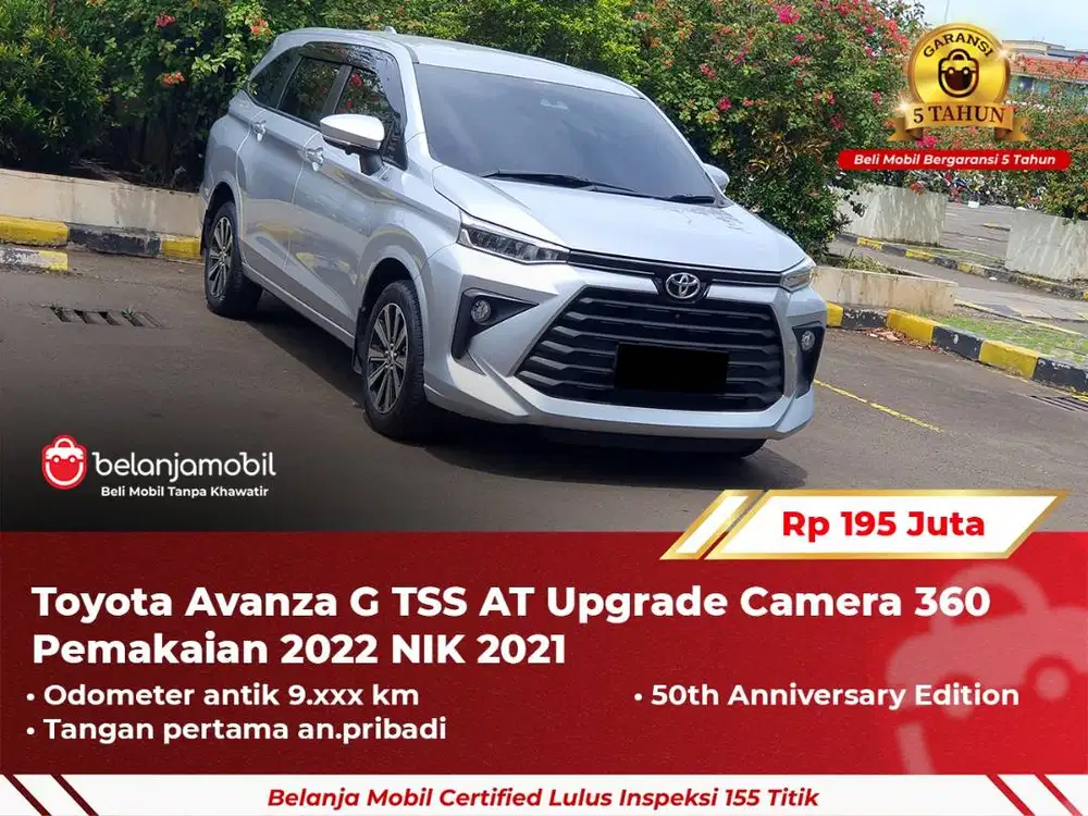 [ GARANSI 5TH ] Toyota Avanza G TSS AT 2021 2022