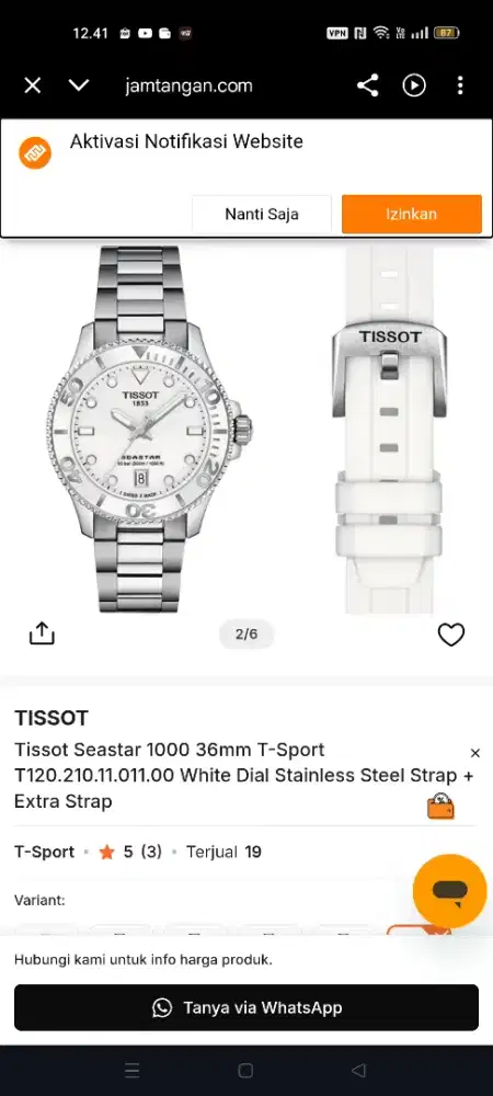 tissot seastar 1000