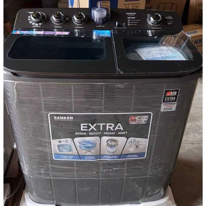 MESIN CUCI 2 TABUNG SANKEN TW-1288 GBK (12KG)