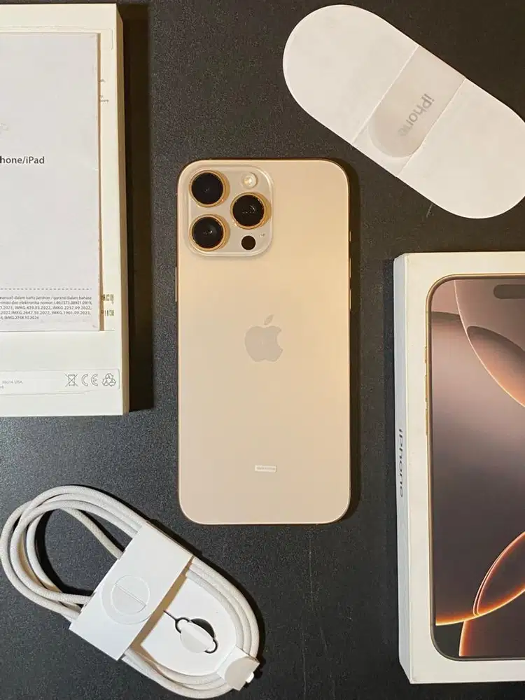 iphone 16 promax 256gb ibox, garansi (10 mei 2026), No minus, Full set