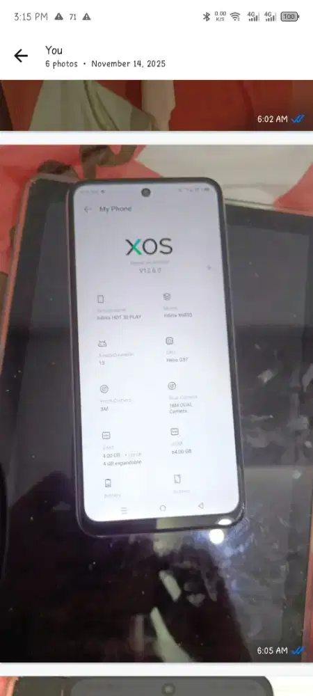 INFINIX HOT 30 PLAY RAM 4 GB GA PERNAH PAKE DR BELI 800rb