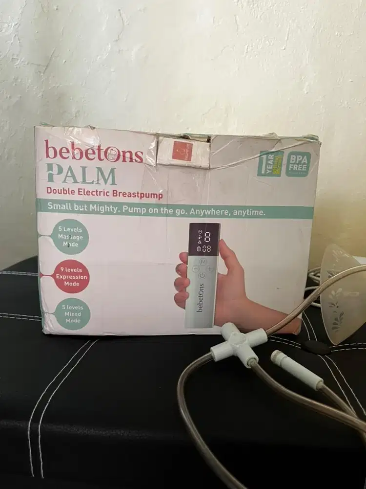 Bebetons Palm Double Electric Breastpump, Pumping BPA free