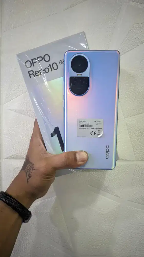 Oppo Reno 10 5g Ram 8/256gb Fullset Ori Layar Retak Dikit