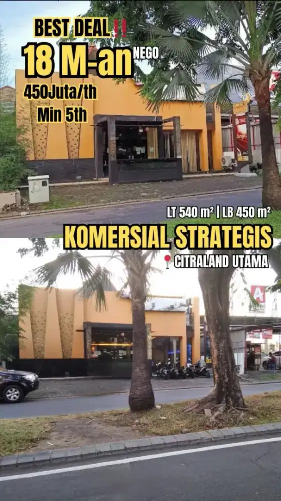 Dijual Bangunan Komersial Gwalk Citraland