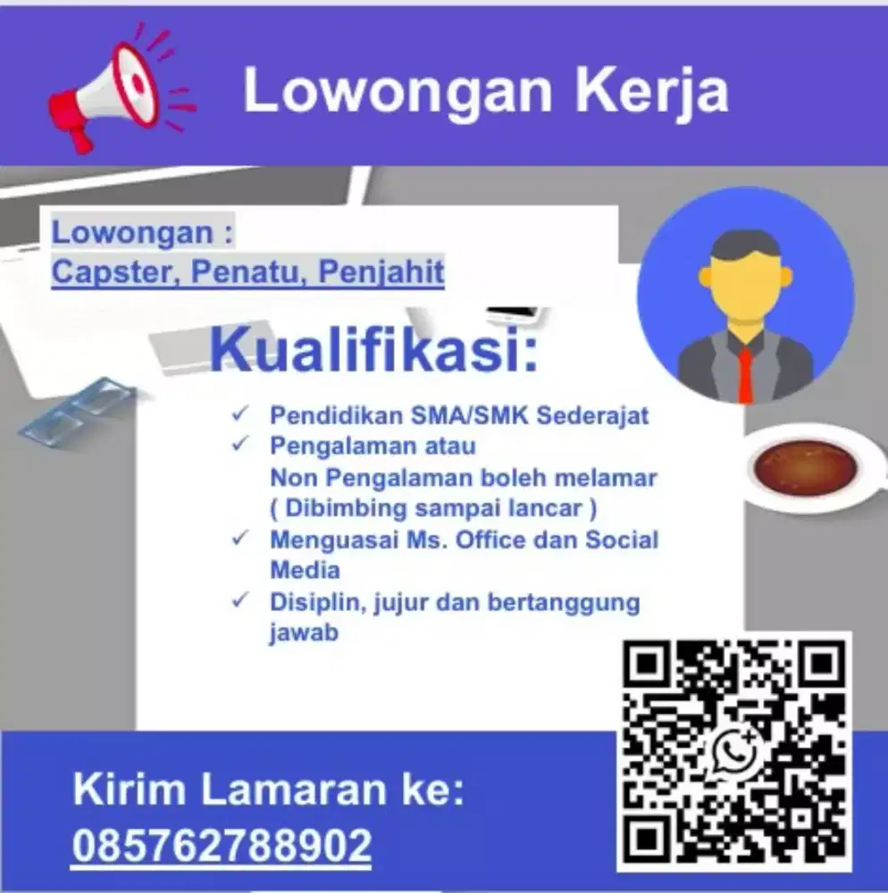 Lowongan Barber Laundry Penjahit