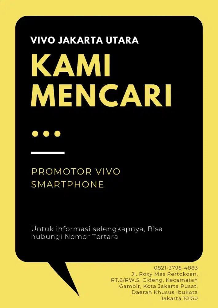LOWONGAN PROMOTOR VIVO JAKARTA