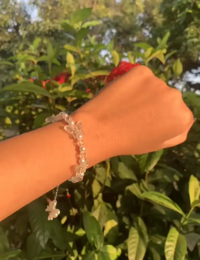 Gelang Butterfly Pearl Charm