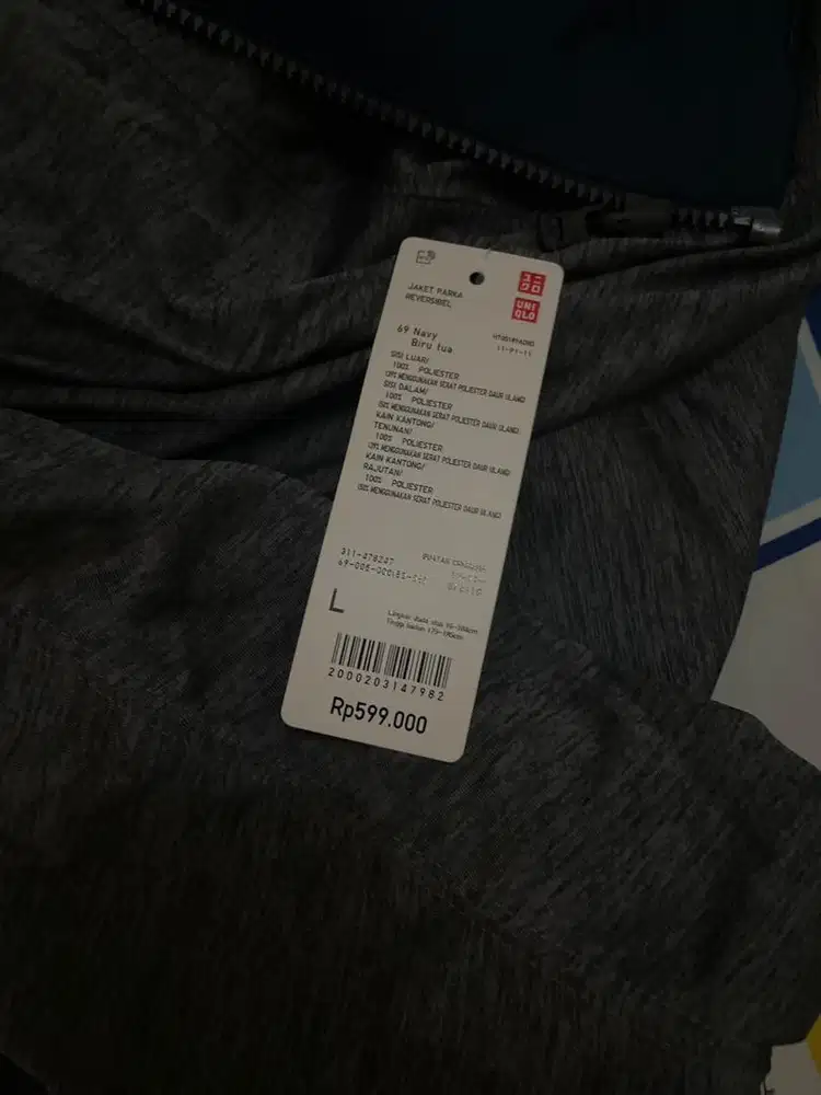 Jual Jaket Parka Reversibel Uniqlo