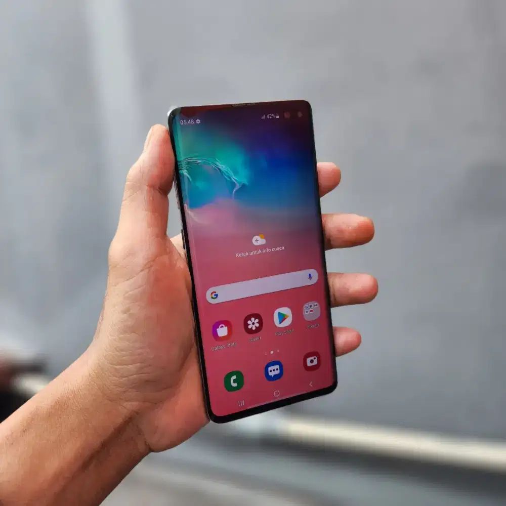SAMSUNG GALAXY S10 PLUS SEIN 8/128 GB DUAL SIM MULUS MINUS TOMPEL