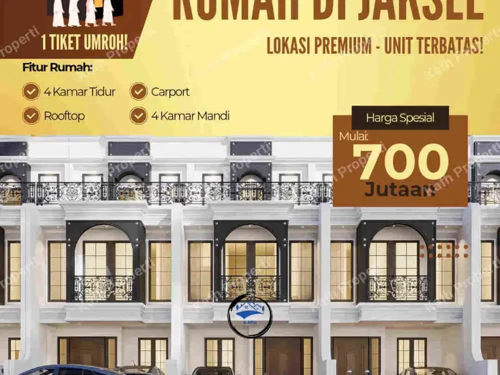 Rumah Mewah 2,5 Lantai + Rooftop di Kebagusan – Harga Mulai 700 Jutaan