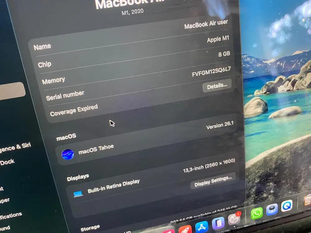 Macbook air m1 256gb